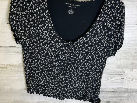 Black & White Top Short Sleeve Clothes Mentor, Size L For Cheap