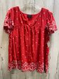 Top Short Sleeve By Lane Bryant In Red, Size: 3x Hot on Sale