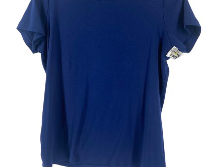 Navy Top Short Sleeve Basic St Johns Bay, Size L Online Sale