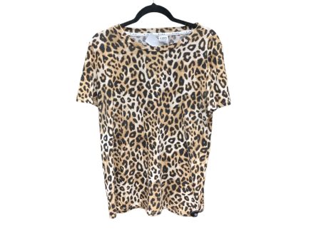 Top Short Sleeve Basic By Pink In Animal Print, Size: L Sale