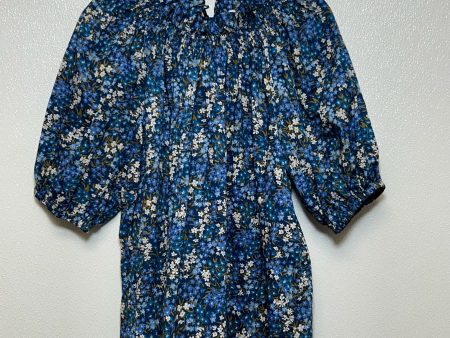 Top Short Sleeve By J Crew In Flowered, Size: Xl Sale