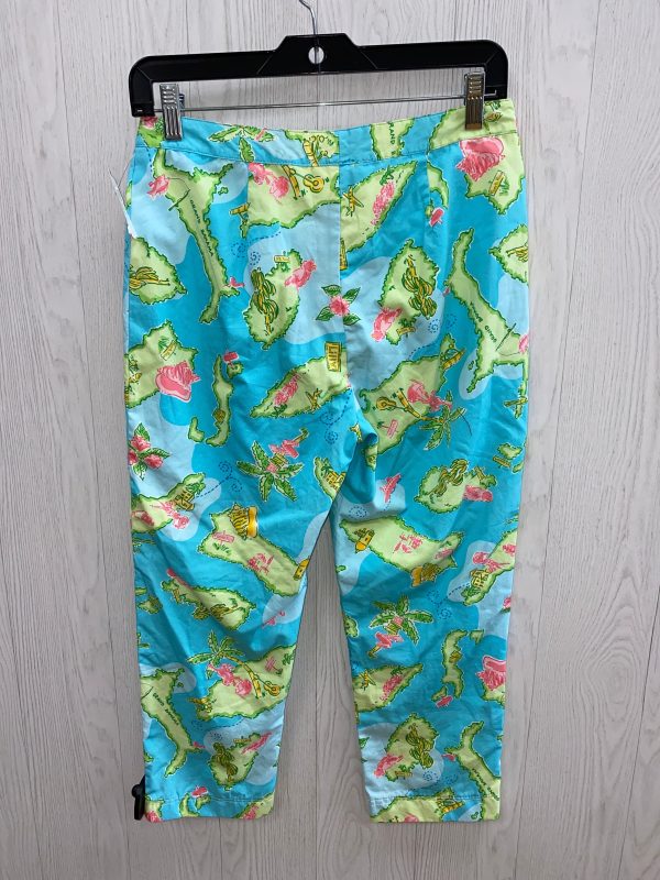 Capris By Lilly Pulitzer In Blue & Green, Size: 4 Online now