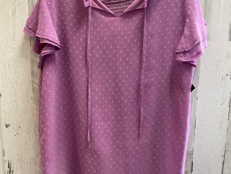 Purple Top Short Sleeve Clothes Mentor, Size Xl Online Hot Sale