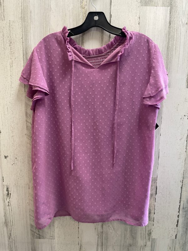 Purple Top Short Sleeve Clothes Mentor, Size Xl Online Hot Sale