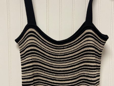 Black & Cream Top Sleeveless Lucy Paris, Size M Online Sale