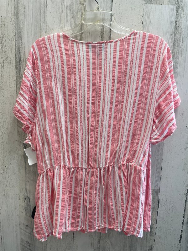 Striped Pattern Top Short Sleeve Lane Bryant, Size 2x Supply