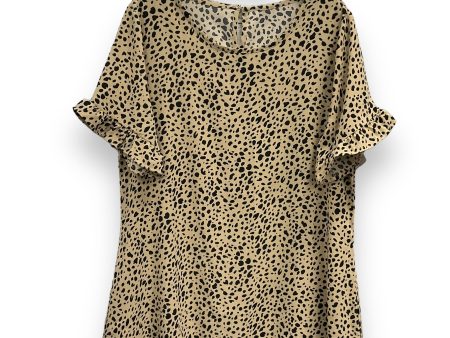 Animal Print Dress Casual Short Clothes Mentor, Size Xl For Sale