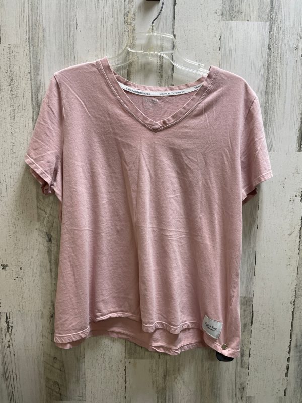 Pink Top Short Sleeve Basic Calvin Klein, Size 1x Cheap