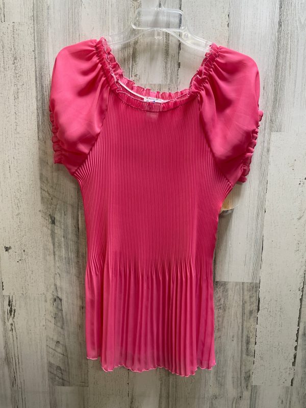 Pink Top Short Sleeve Clothes Mentor, Size 1x For Cheap