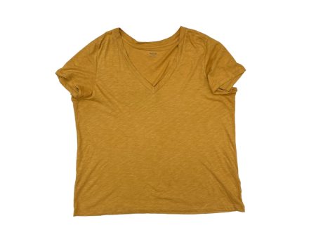 Yellow Top Short Sleeve Basic Madewell, Size Xl Online Hot Sale