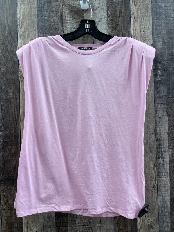 Top Short Sleeve By Express In Pink, Size: S Cheap