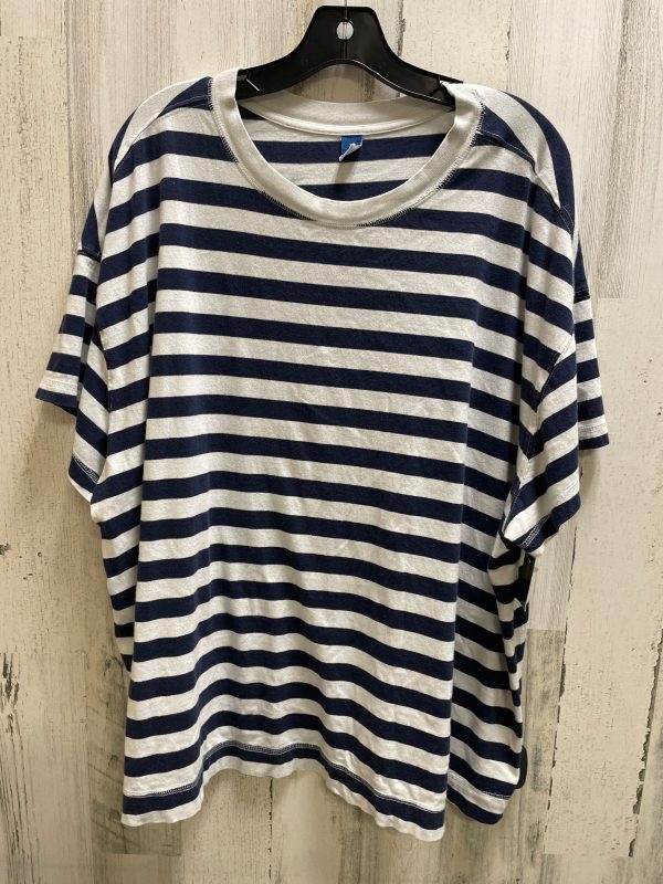 Top Short Sleeve Basic By Old Navy In Blue, Size: 3x Fashion