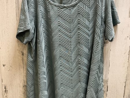 Green Top Short Sleeve Philosophy, Size 1x Cheap