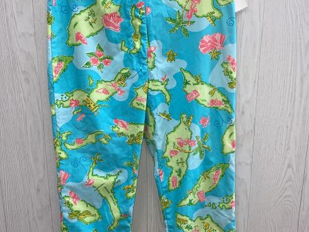 Capris By Lilly Pulitzer In Blue & Green, Size: 4 Online now