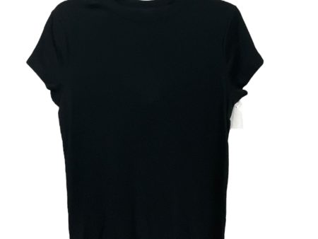 Black Top Short Sleeve Basic A New Day, Size Xl on Sale