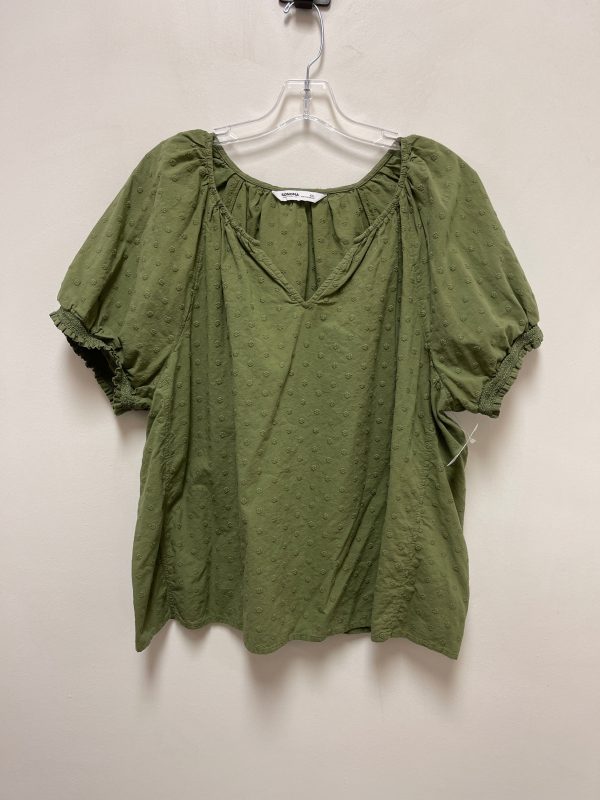 Green Top Short Sleeve Sonoma, Size 2x Fashion