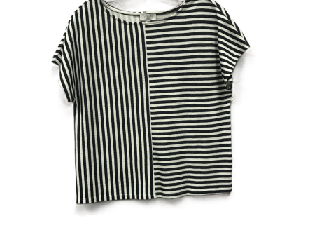 Black & White Top Short Sleeve By Loft, Size: S Online