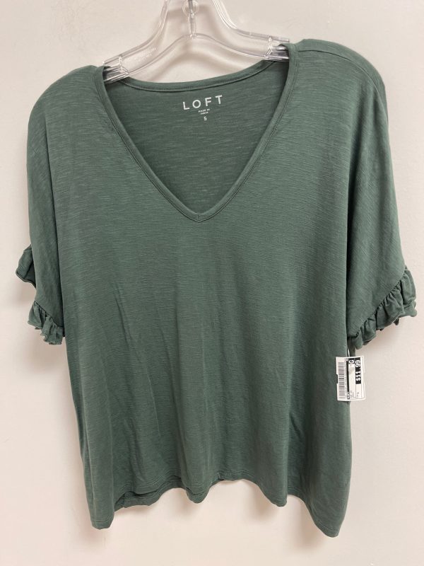 Green Top Short Sleeve Loft, Size S Online now