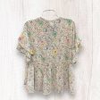 Top Short Sleeve By Cabi In Floral Print, Size: M on Sale