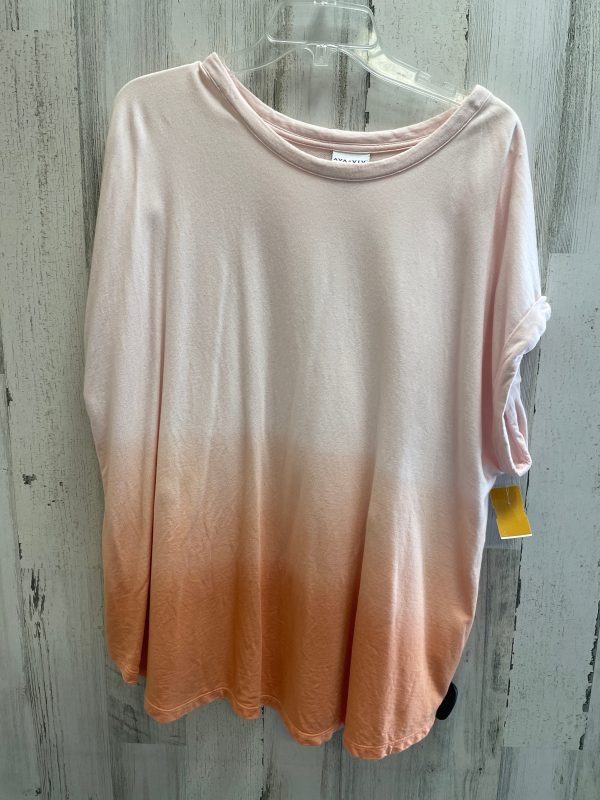 Pink Top Short Sleeve Ava & Viv, Size 2x Online Hot Sale