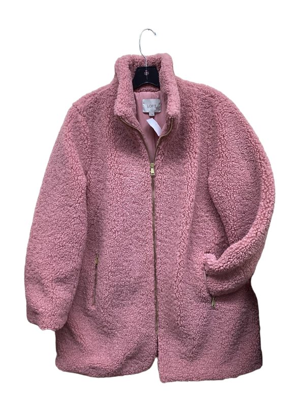 Jacket Fleece By Loft In Pink, Size: L For Cheap