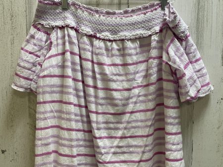 Top Short Sleeve By Lane Bryant In Purple, Size: 1x Cheap