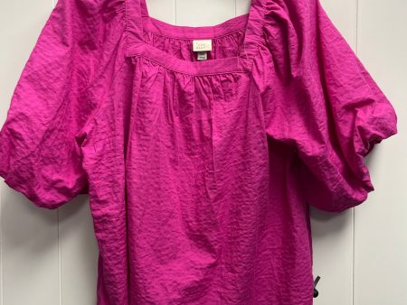 Pink Top Short Sleeve A New Day, Size Xxl Supply