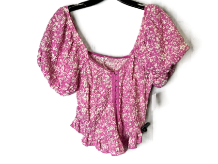 Pink Top Short Sleeve By Free People, Size: M Online Sale