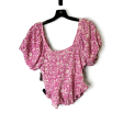 Pink Top Short Sleeve By Free People, Size: M Online Sale