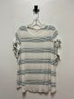 Striped Pattern Top Short Sleeve Clothes Mentor, Size L For Cheap