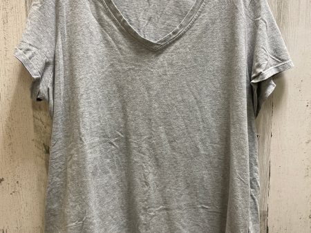 Top Short Sleeve By Calvin Klein In Grey, Size: 2x on Sale