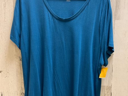 Top Short Sleeve By Ava & Viv In Blue, Size: 2x Fashion