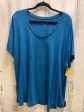 Top Short Sleeve By Ava & Viv In Blue, Size: 2x Fashion