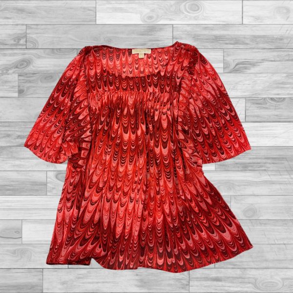 Red Top Short Sleeve Michael By Michael Kors, Size M Cheap