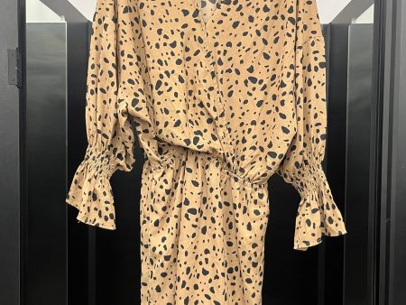 Animal Print Dress Casual Midi Ee Some, Size L Discount