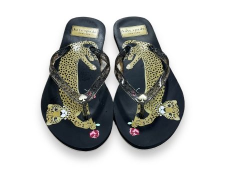 Animal Print Sandals Flip Flops Kate Spade, Size 5 on Sale