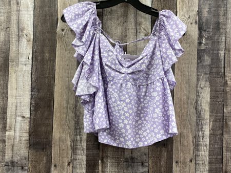 Purple Top Short Sleeve Shein, Size M Fashion