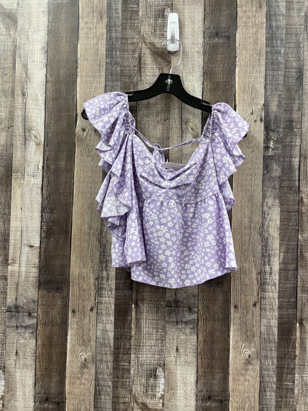 Purple Top Short Sleeve Shein, Size M Fashion