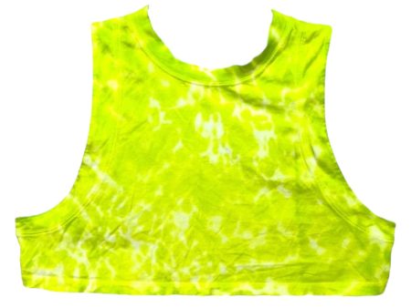 All Yours Cropped Tank Top Marmoleado Tie Dye Highlight Yellow Lululemon, Size S Cheap