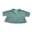 Teal Top Short Sleeve Vestique, Size L For Sale