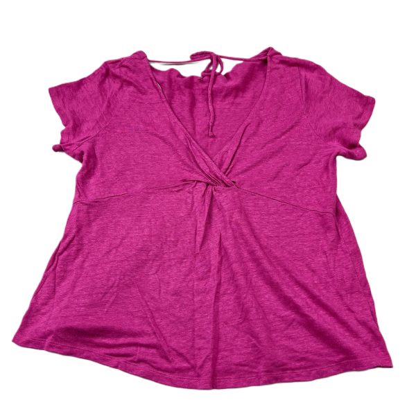 Purple Top Short Sleeve By Maeve, Size: L Online Hot Sale