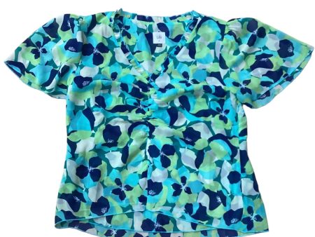 Green Top Short Sleeve Designer Cabi, Size M Hot on Sale