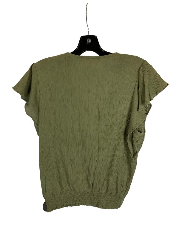 Green Top Short Sleeve Michael By Michael Kors, Size M Hot on Sale