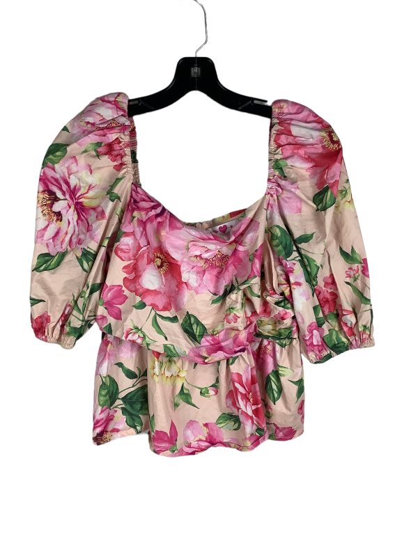 Floral Print Top Short Sleeve Clothes Mentor, Size Xl Hot on Sale