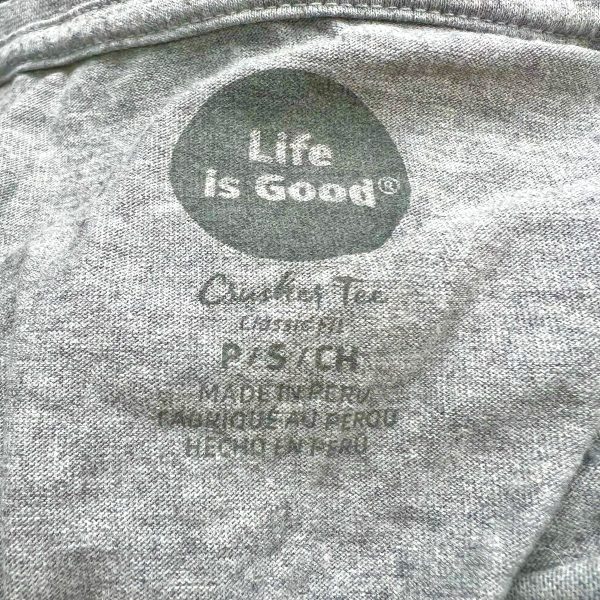 Grey Top Short Sleeve By Life Is Good, Size: S on Sale