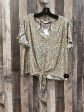 Floral Print Top Short Sleeve Lucky Brand, Size L Discount