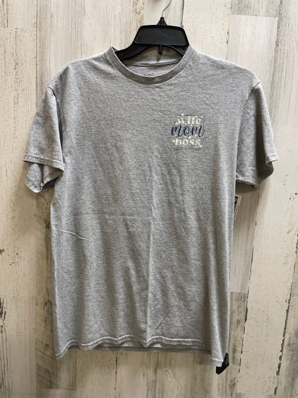 Grey Top Short Sleeve Simply Southern, Size M Online Sale